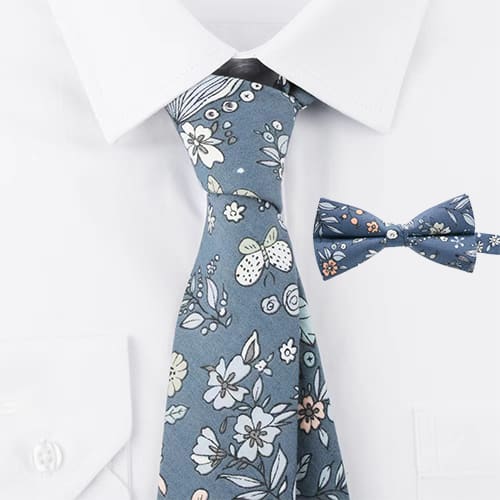 cotton tie and bow tie