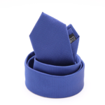 Solid Blue Jacquard Tie