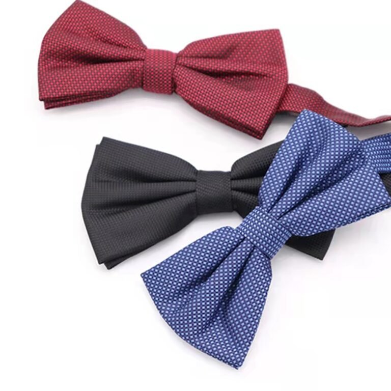 Classic Silk Bow Tie for Men – Jacquard Pattern Pre-Tied Bowties